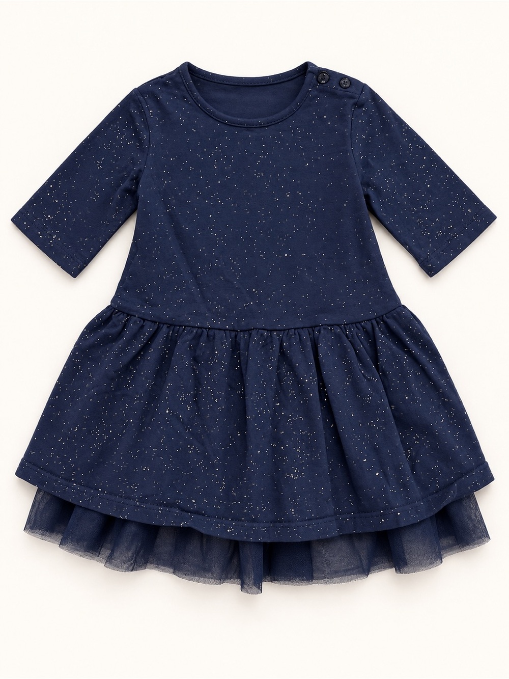 George Navy Glitter Tulle Hem Dress